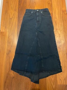 Zara Black Denim Skirt